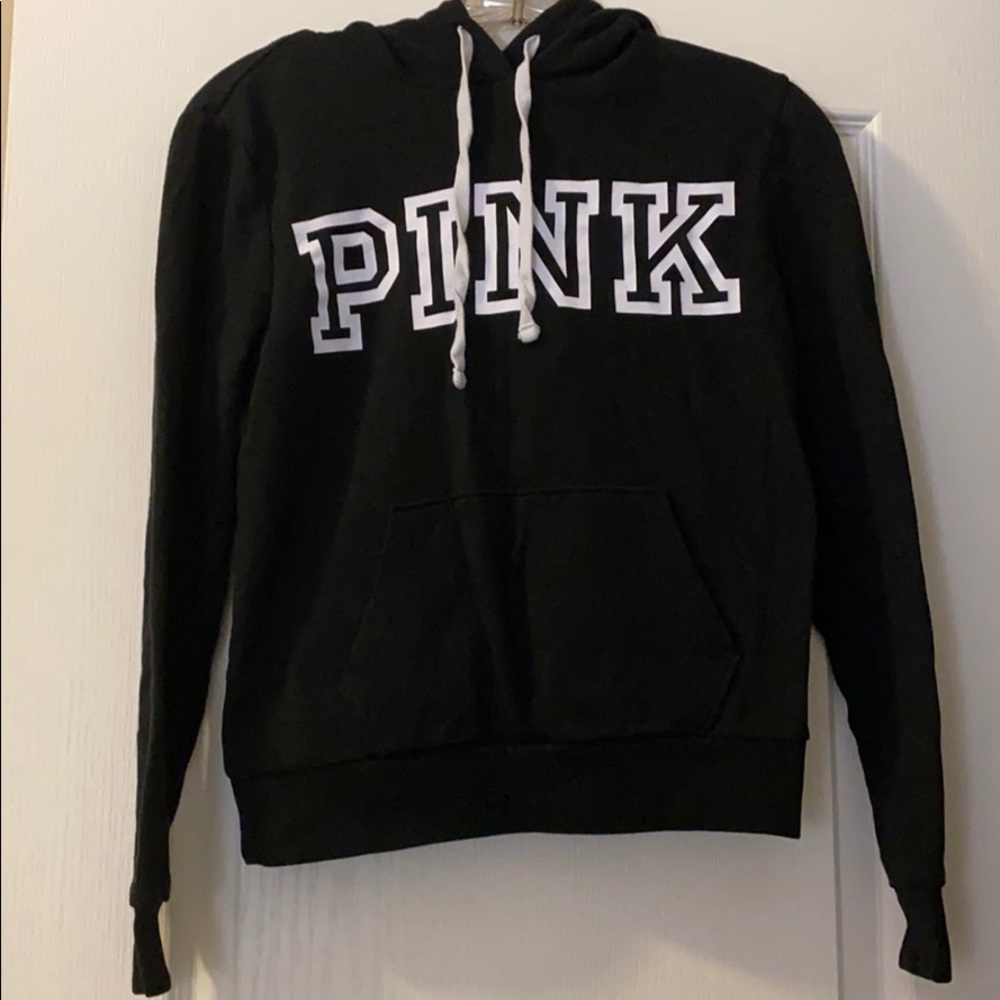 black “pink” hoodie